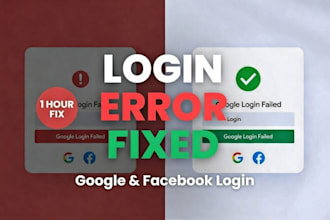 fix or add google and facebook login to your site