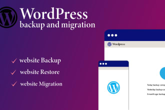 provide wordpress backup, restore and migration service