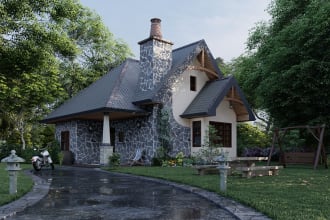 do 3d modeling, render 3d exterior visualization