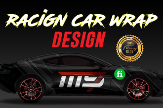 create professional racing car wrap design and itasha car design