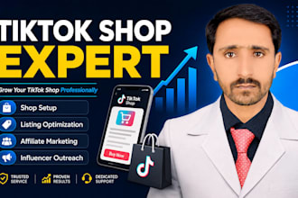setup tiktok shop, listing SEO, affiliate marketing and influencer outreach