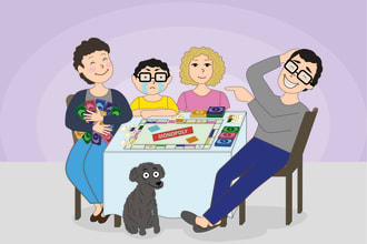 draw a family or a friends portrait in several styles
