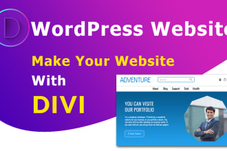be your expert for wordpress divi website, divi theme, or divi builder