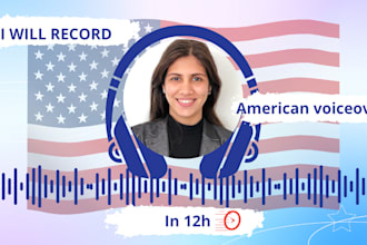record a soft, professional american female voice over