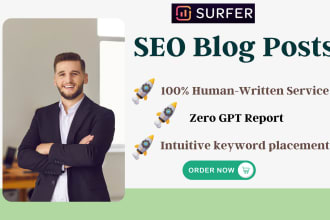write high quality SEO blog posts and website content for you