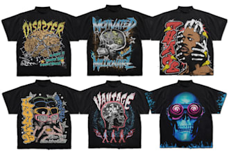 design fashion hellstar style tshirt or hoddie  for a brand