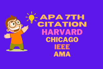 fix apa citation, apa references, harvard, ieee, and ama reference, apa 7 style