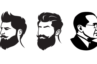 draw face silhouette logo  avatar minimalist face