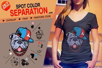 do colour separation for screen print