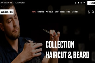 build hair salon beauty barbershop spa wordpress website