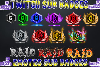 awesome custom twitch sub badges , twitch emotes and badges