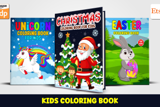 design kids coloring book children activity book cover coloring pages for kdp