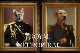 do a custom pet portrait, dog portrait, cat portrait