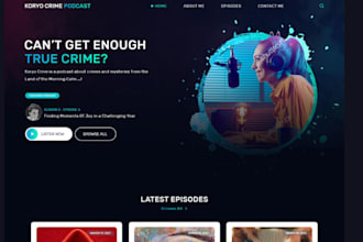 build radio station website, podcast website with growth system on your socails