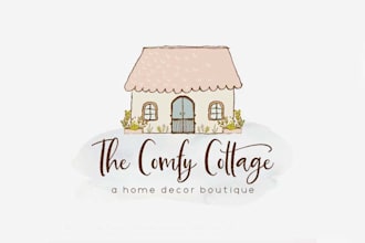 create home decor boutique logo with revision