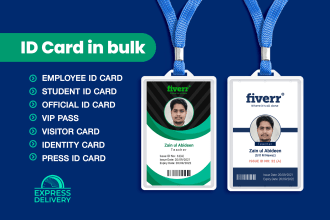 design id card, and identity card in bulk in 5 h