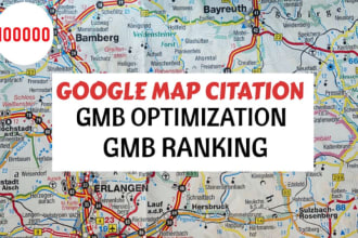 provide 1,00,000 google map citations for a gmb optimizations
