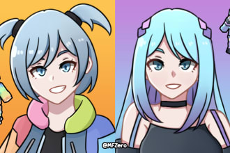 draw your minecraft or roblox character into anime style