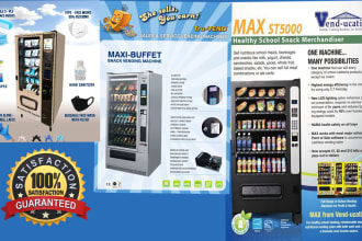 design vending machine  catalog, flyer design
