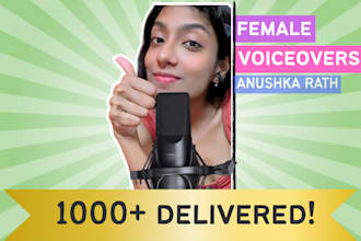 record professional hindi female voiceover from india