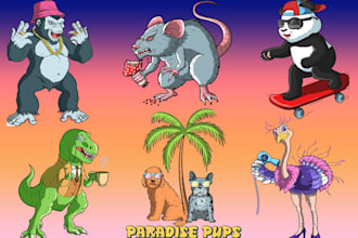 draw any animal or pet in my cute cartoon style
