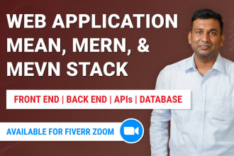full stack mean mern web application developer website design with angular react