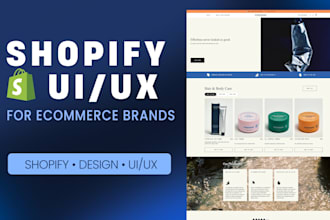 design shopify UI UX for ecommerce store or redesign