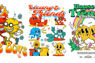 do a funky cartoon illustration for tshirt streetwear brand