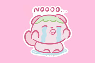 design custom kawaii doodles and stickers for you