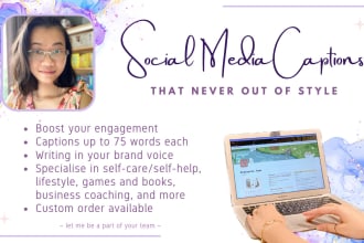creatively write social media captions