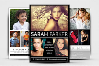 do a model comp card design