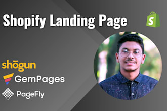 be a shopify expert on pagefly, shogun, gempages, SEO, and coding