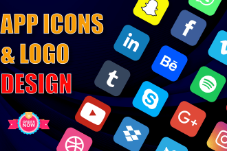 design custom 3d icon for website and mobile app logo