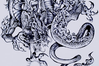 create custom and detailed tribal tattoo design