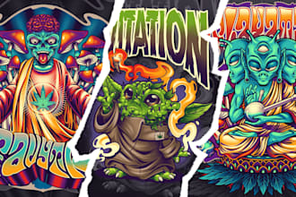 make high detailed pyschedelic or alien