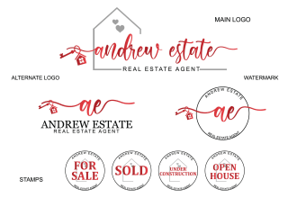 do professional real estate or realtor signature logo design