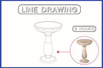 black and white product vector outline drawing illustrations