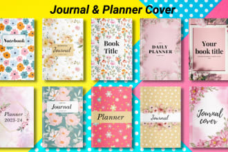 design journal cover, KDP journal, journal KDP cover and kindle book cover