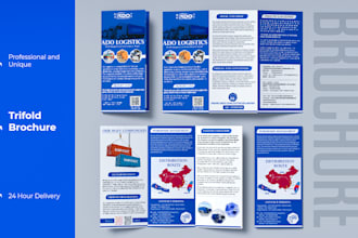 design trifold brochure, flyer, leaflet, bifold brochure