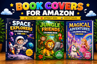 design kids activity book interior cover kids coloring book cover for kdp