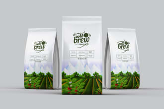do coffee or tea packaging and label design for you