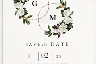 design a wedding invitation and a birthday party card