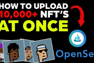 uploading bulk nfts on opensea, ethereum, matic, avalanche