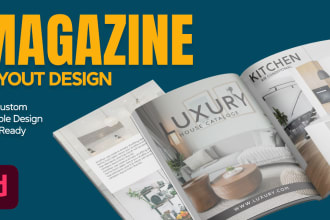 magazine design, magazine cover, magazine ad and booklets