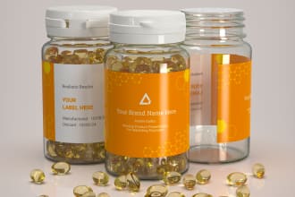 3d model and render vitamin bottles and fitness supplement tubs