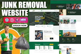 build a junk removal website with booking system on wordpress or wix