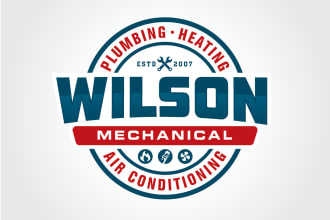 design real estate mortgage plumbing and construction logo