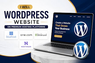 wordpress webiste on bluehost, bluehost wordpress, siteground, hostinger