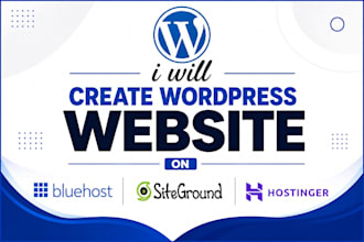wordpress webiste on bluehost, bluehost wordpress, siteground, hostinger