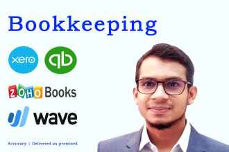 setup and do bookkeeping in quickbooks, xero, zoho books